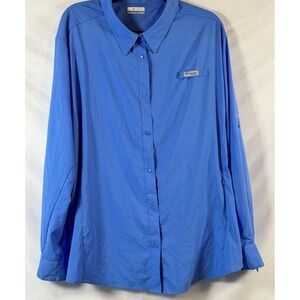 Columbia PFG Shirt Mens 3X Blue Omni-Shade Vented‎ Fishing Outdoors FM7253